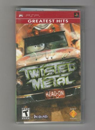 Twisted Metal: Head - On Sony Psp Game Rare Htf Complete With Booklet