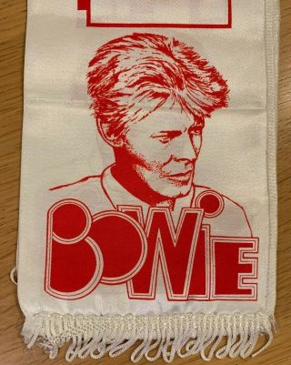 Rare Vintage Classic Rock 1983 David Bowie Concert Tour Scarf
