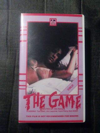 The Game Vhs Sov Rare 80s Obscure Horror Exploitation Big Box Clam Uneasy.