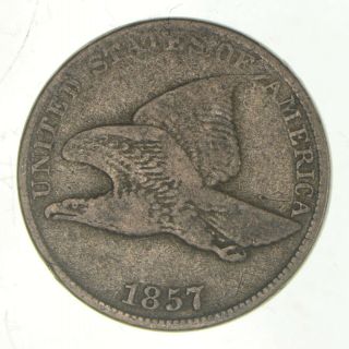 Crisp - 1857 - Flying Eagle United States Cent - Rare 975