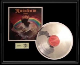 Rainbow Rising Rare Gold Record Platinum Disc Lp Ritchie Blackmore Ronnie J Dio