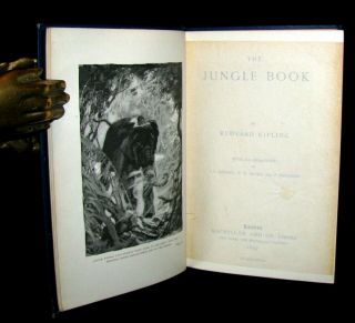 1897 Rare Book - The Jungle Book by Rudyard Kipling - 1st Edition,  6th Printing 3
