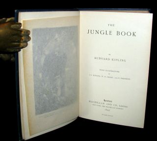 1897 Rare Book - The Jungle Book by Rudyard Kipling - 1st Edition,  6th Printing 5