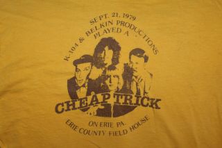 1979 Trick T Shirt Erie County Field House Concert Pa Rare L