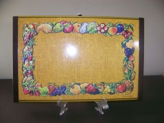 Vintage Rare Warm - O - Tray 60 By Salvatore Puglisi Fruit Pattern