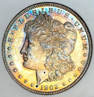 1902 P Morgan Dollar Gem Bu,  Insane Toned Pl Wow So Rare This Nr 6237