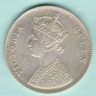 British India - 1862 - Victoria Queen - 0/6 Dots - One Rupee - Ex Rare Dot Coin