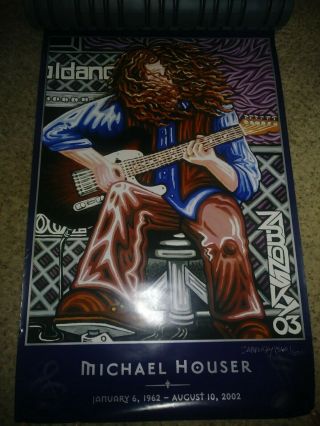 Michael Houser Widespread Panic Rare 36x23 Poster Signed & Numbered By Zabronsky