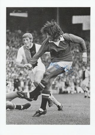 Football Autograph George Best Manchester United Rare Annual Picture