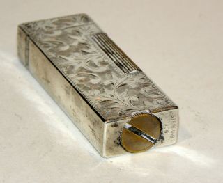 rare 1930 ' s japanese 950 sterling silver dunhill style rollalite petrol lighter 5