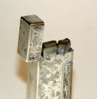 rare 1930 ' s japanese 950 sterling silver dunhill style rollalite petrol lighter 7