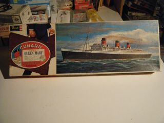 Rare " Classic 1962 Revell 1/596sc British Luxury Ocean Liner Rms Queen Mary Kit
