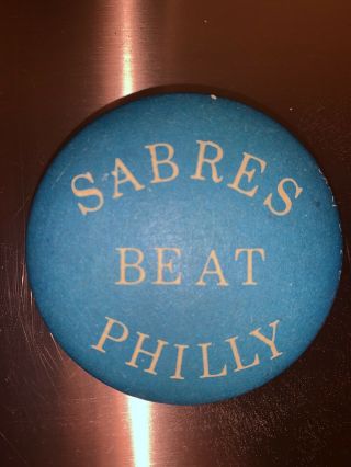 Rare Buffalo Sabres Philadelphia Flyers 1974 - 75 Stanley Cup Finals Pin Button