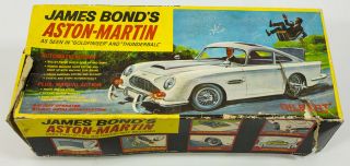 Gilbert Tin James Bond 007 Aston Martin Db5 W/ Box Rare 1965 Flaws