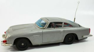 Gilbert Tin James Bond 007 Aston Martin DB5 w/ Box Rare 1965 Flaws 2
