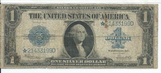 1923 $1 Dollar Star Silver Certificate Bank Note Fr - 237 Currency 3199d Rare