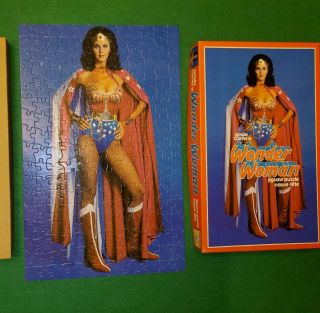 Rare 1978 Lynda Carter Wonder Woman Boxed Jigsaw Puzzle 100 Complete Cleanbox
