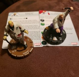 Marvel Heroclix Deadpool Kingpin Zombie Chase 061,  Rare 059 With Cards