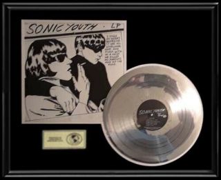 Sonic Youth Goo Rare Gold Record Platinum Disc Lp Album Frame Non Riaa