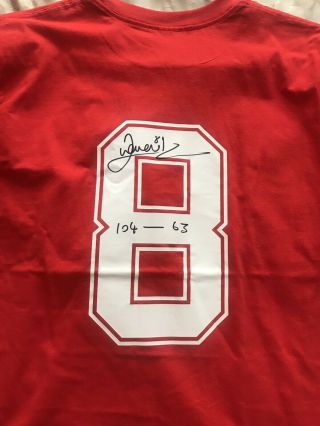 John Aldridge Liverpool Signed Number 8 Shirt Rare With Appearances And Goals