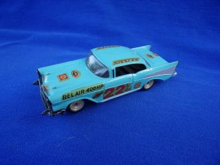 Rare Turquoise 1957 Chevy Belair Aurora Model Motoring O Gauge Slot Car