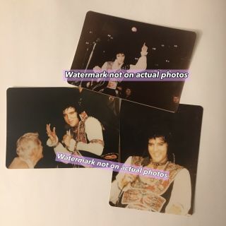 3 Rare Vintage Elvia Photos On Stage Vernon In One Snapshot