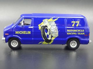 1977 Dodge B100 Van Michelin Motorcycle Team Rare 1:64 Scale Diecast Model Car