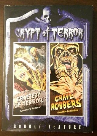 Crypt Of Terror Double Feature - Cemetery Of Terror & Grave Robbers Dvd Rare Oop