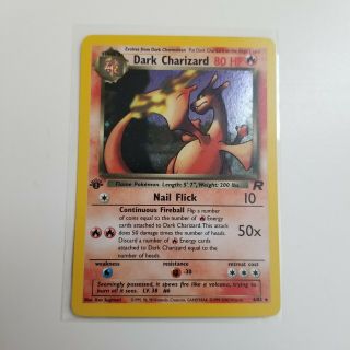 Pokemon 1st Edition Dark Charizard 4/82 - Team Rocket - Rare Holo Nm/mint