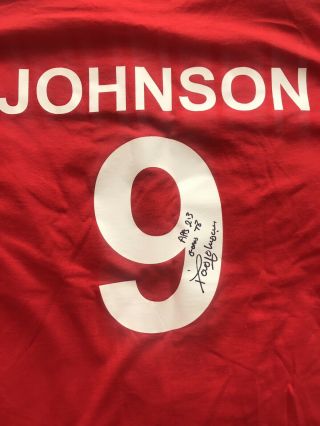 David Johnson Liverpool Signed Number 9 Shirt Rare With Appearances And Goals