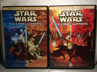 Star Wars - The Clone Wars Volume 1 & 2 Rare Animated Dvd Set
