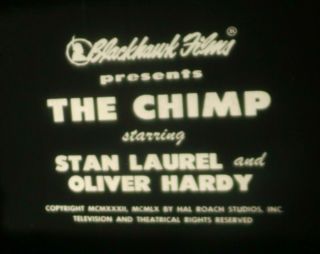 16mm Film Classic Laurel And Hardy The Chimp Rare 1922