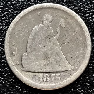 1875 S Twenty Cent Piece 20c San Francisco Rare Silver Type Coin 5925