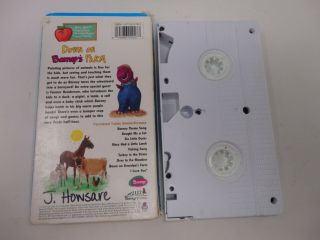 Vintage Down on Barney ' s Farm VHS Barney & Friends Video Tape Animals 1998 Rare 2