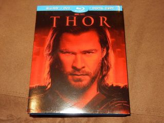 " Thor " Blu - Ray/dvd/digital W/rare Oop Slipcover Marvel Sweet Piece
