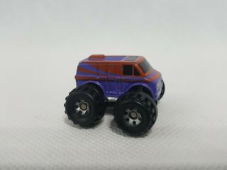 Vntg 1988 Rare Micro Machines Monster Truck 70’s Van Panel Wall Purple
