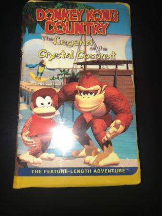 Donkey Kong Country :the Legend Of The Crystal Coconut - (vhs,  1999) Rare