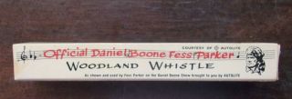 Daniel Boone - - Fess Parker " Woodland Whistle " From Autolite - - Box - - Rare