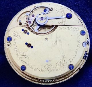 Stewart Dawson & Co London Rare Slim Rotherhams Calibre Pocket Watch Movement