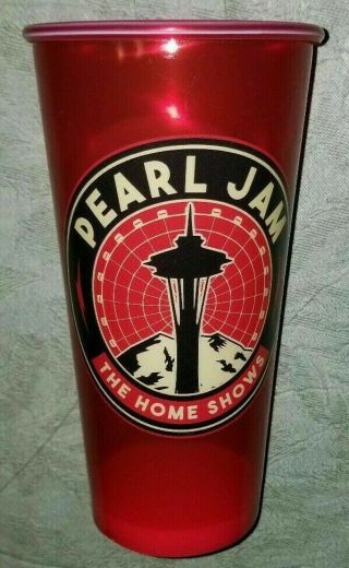 Pearl Jam The Home Shows Seattle Space Needle Red Plastic Cup 2018 Tour Rare