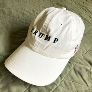 Trump Classic Cut Golf Hat In White Ahead Special Edition Extremely Rare