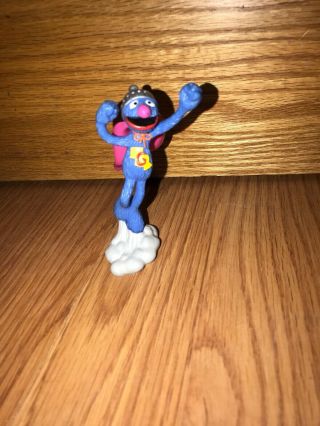 Rare Muppets Grover Pvc Toy Figure Sesame Street