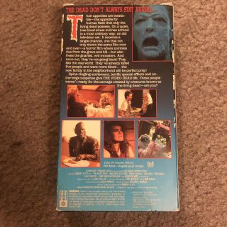 The Video Dead VHS Rare horror slasher embassy video 2