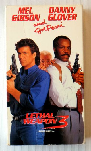 Lethal Weapon 3 Vhs Movie Demo Tape Screener Promo Video Mel Gibson Rare