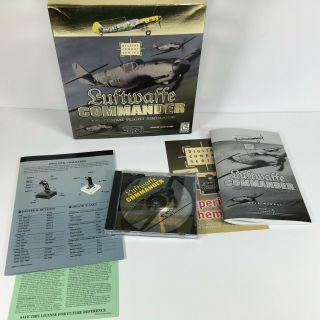 Ssi Luftwaffe Commander Wwii Combat Flight Simulator Pc Cd - Rom Rare Game Big Box
