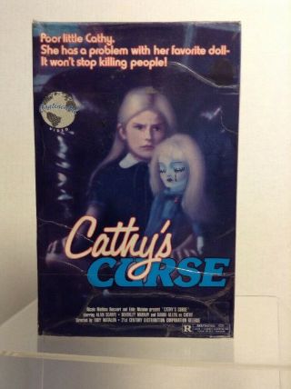 Cathy ' s Curse VHS Big Box Continental Video NO STICKERS,  RARE HORROR 5