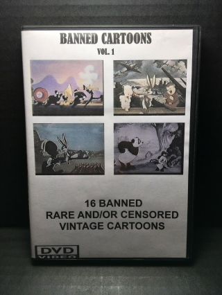 16 Banned Rare And/or Censored Vintage Cartoons Dvd