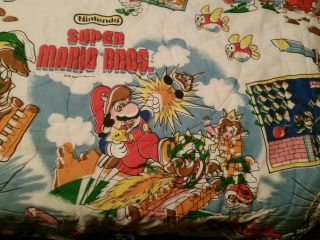 1988 RARE Nintendo Blanket Mario Bros - The Legend of Zelda 64 Quilt Cover 2