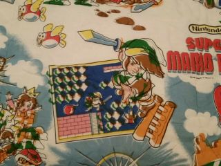 1988 RARE Nintendo Blanket Mario Bros - The Legend of Zelda 64 Quilt Cover 3