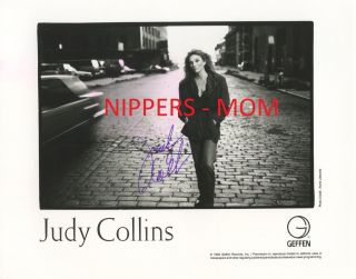Rare Judy Collins Promo Photograph - Geffen Records - 8 X 10 - Autographed